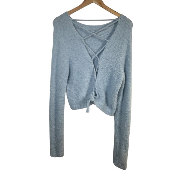 Altar'd State Sky Blue Crew Neck Sweater - Picture 3 of 15